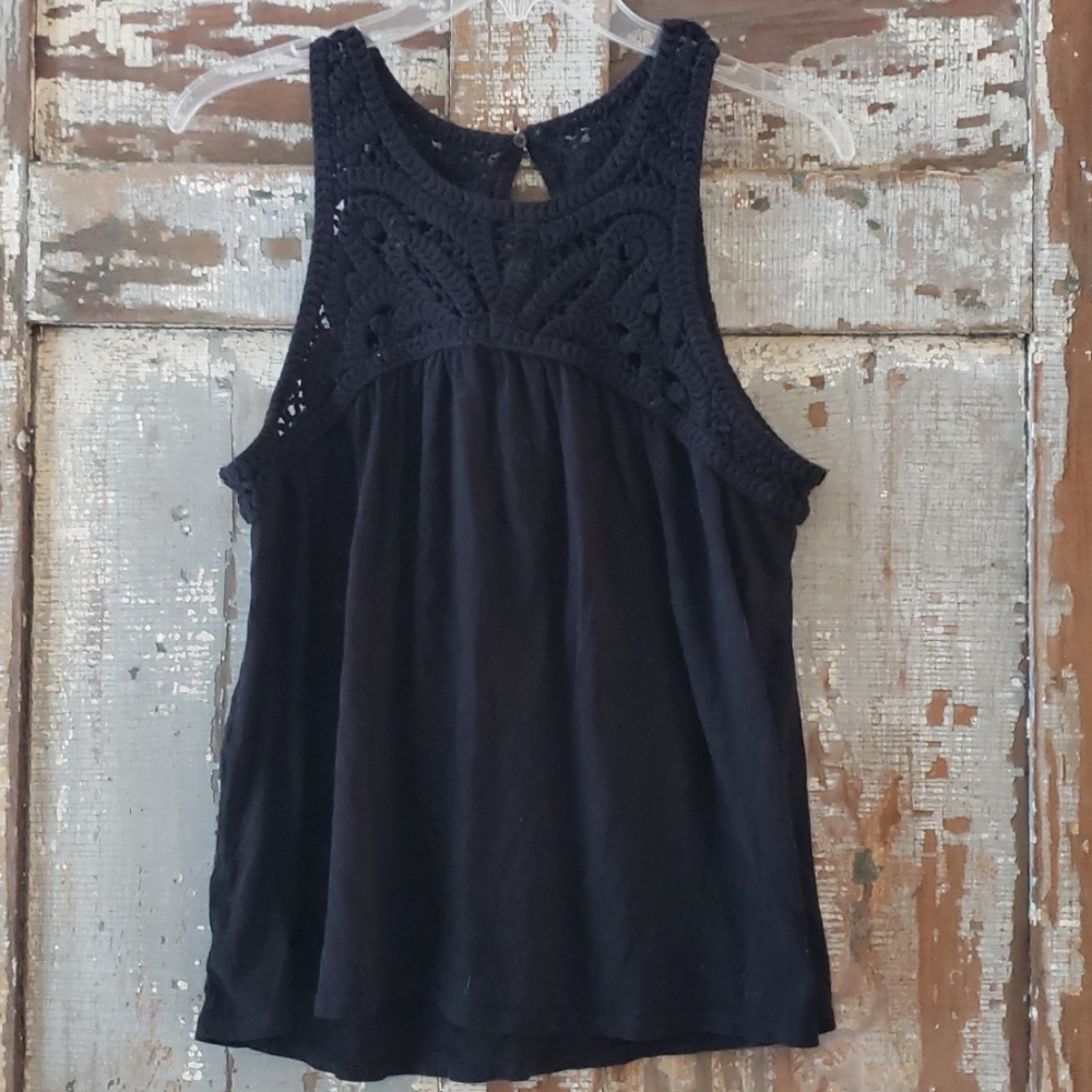Ann Taylor Loft Black Tank